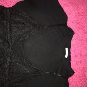 Lace Cami attached black shirt